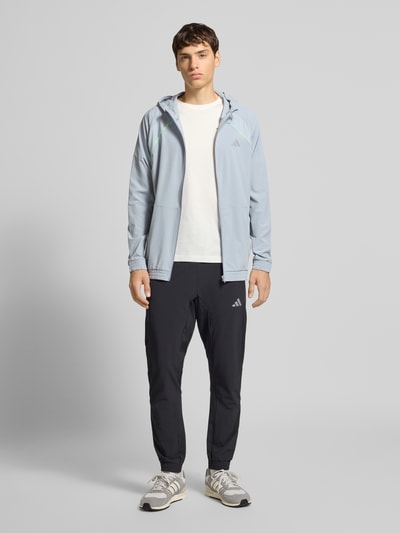 adidas Training Trainingsjack met capuchon en kangoeroezak Lichtgrijs - 1