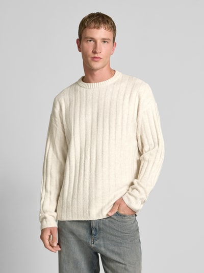 Jack & Jones Gebreide pullover met ribboorden, model 'BRADLEY' Beige - 4