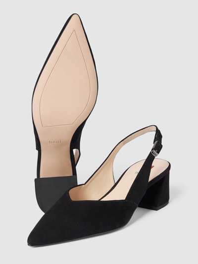 Högl Pumps aus Leder in unifarbenem Design Black 3