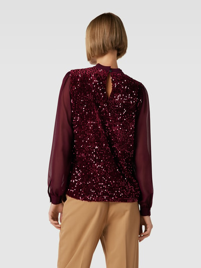 More & More Blouse met pailletten Bordeaux - 5