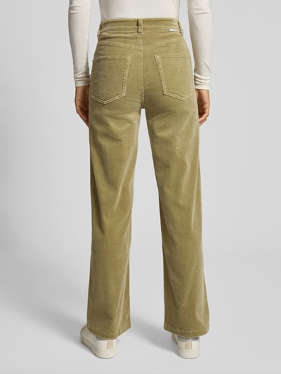 Marc O'Polo Denim Spodnie sztruksowe z szerokimi nogawkami z mieszanki bawełny Trzcinowy 5