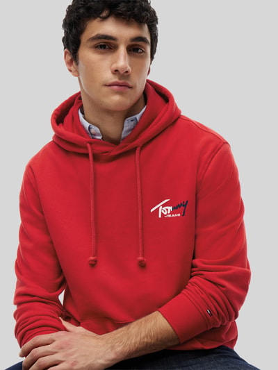 Tommy Jeans Relaxed Fit Sweatshirt aus reiner Baumwolle Rot 3