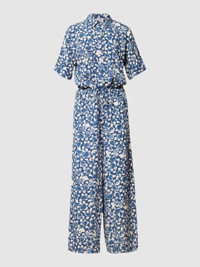 Jake*s Casual Jumpsuit met all-over motief Blauw - 2