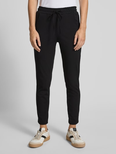 ZABAIONE Spodnie materiałowe o kroju skinny fit z elastycznym pasem Czarny 4