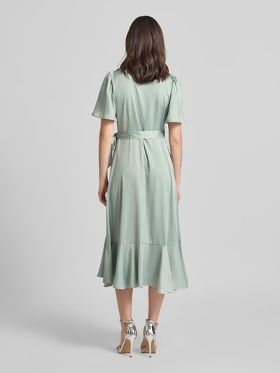 YAS Cocktailkleid mit Volantsaum Modell 'THEA' Gruen 5