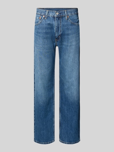Produktfoto, niebieskie spodnie Jeans mit 5-Pocket-Design od Levi's®, bawełna, relaxed fit, szeroka nogawka, widoczne kieszenie, gładka tekstura
