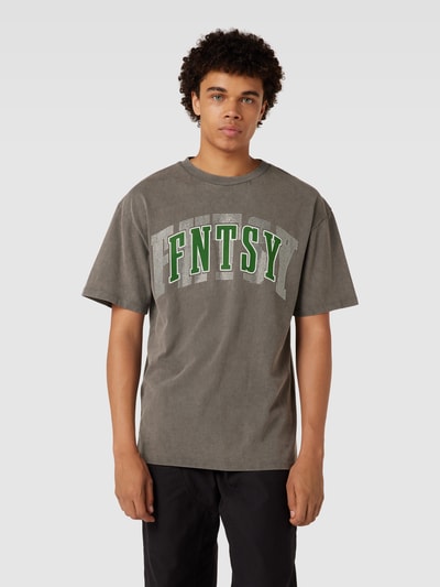 FNTSY T-Shirt mit überschnittenen Schultern Dunkelbraun 4