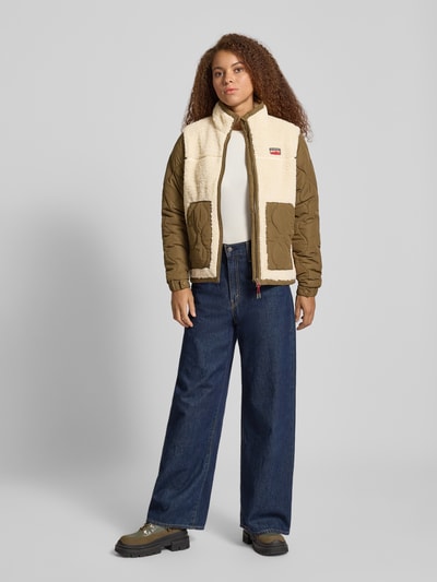 Superdry Regular fit jack met imitatiebont, model 'FLEECE' Beige - 1