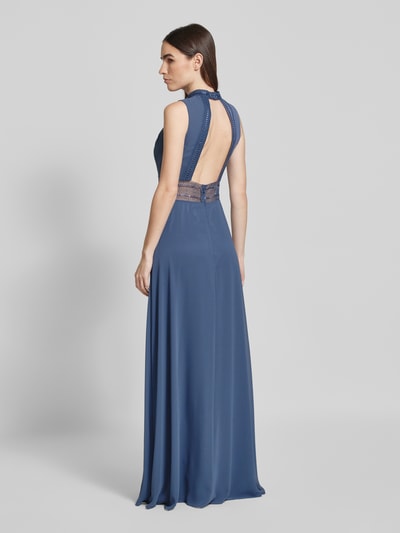 V.M. Abendkleid mit Stehkragen Hellblau 5