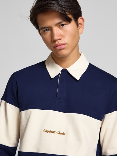 Jack & Jones Sweatshirt met kentkraag, model 'NORREBRO' Donkerblauw - 3