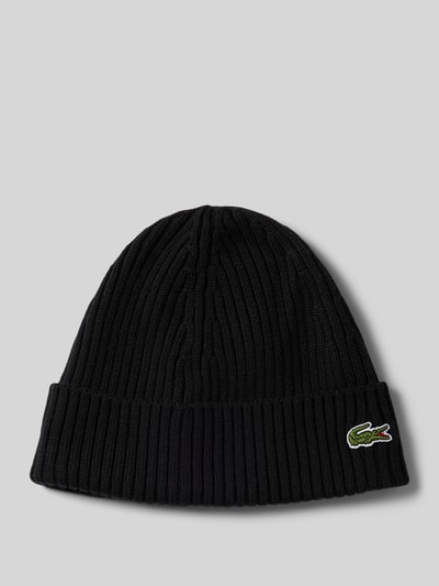 Lacoste Sport Grobstrick-Beanie aus Wolle Black 1