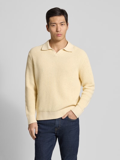 Selected Homme Relaxed Fit Strickpullover aus reiner Baumwolle Modell 'DERECK' Sand 4