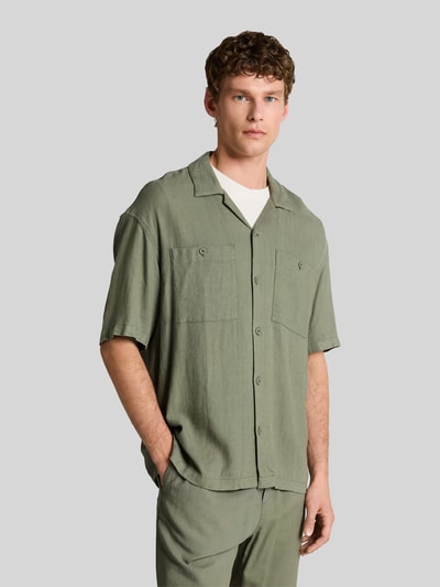Tom Tailor Denim Loose Fit Freizeithemd aus Leinen-Viskose-Mix Mint 4