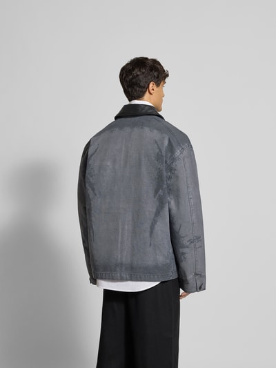 Diesel Jacke mit Kentkragen Mittelgrau 5