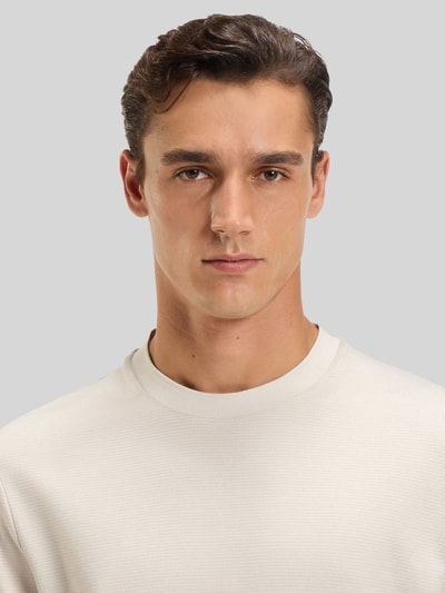 BOSS Regular Fit T-Shirt aus reiner Baumwolle Modell 'THOMPSON 432' Offwhite 3