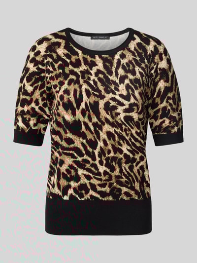 Betty Barclay Sweter z dzianiny z prążkowanymi wykończeniami Czarny 2