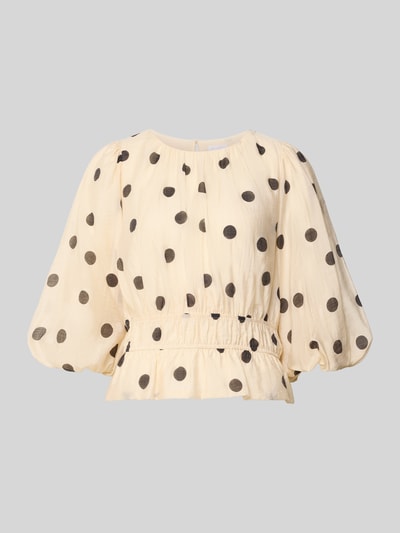 Jake*s Collection Blusenshirt mit Rundhalsausschnitt Ecru 2