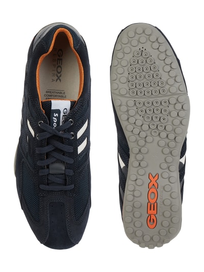 Geox Sneaker van leer met Respira™-zool Donkerblauw - 4