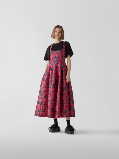 Philosophy di Lorenzo Ser Maxikleid mit Allover-Muster Fuchsia 1