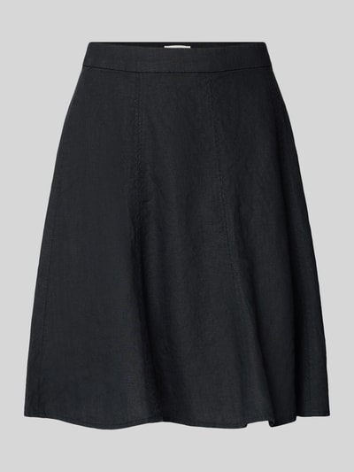 Marc O'Polo Ausgestellter Mini-Rock aus reinem Leinen BLACK 2