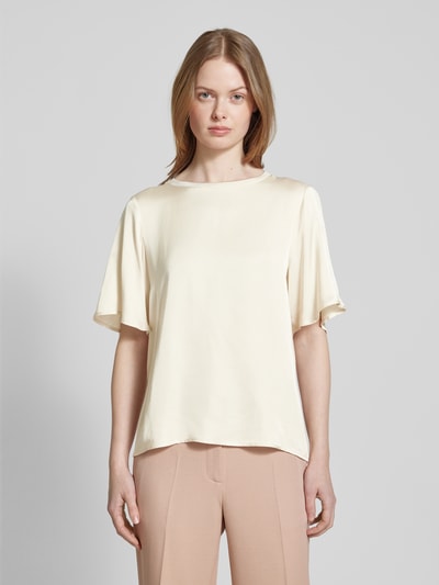 comma T-Shirt mit Rundhalsausschnitt Beige 4