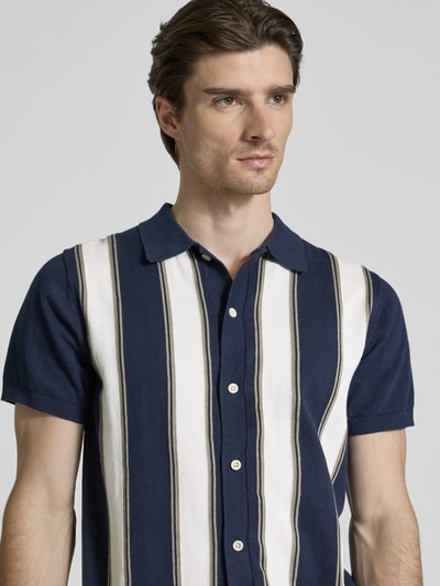 Lindbergh Freizeithemd mit Polokragen Blau 3