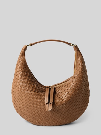 Abro Shoulder Bag mit Logo-Applikation Modell 'Nana' Cognac 2