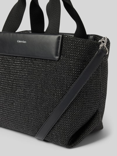 CK Calvin Klein Handtas met structuurmotief, model 'RAFFIA' Zwart - 3