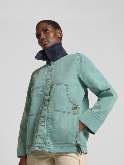 BAUM & PFERDGARTEN Relaxed Fit Jeansjacke mit Knopfleiste Hellgruen 3