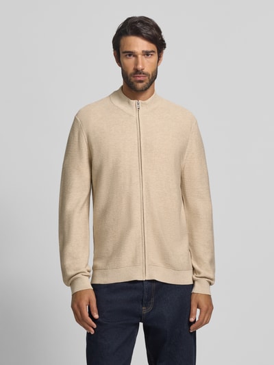 OLYMP Level Five Gebreid jack met structuurmotief Ecru - 4