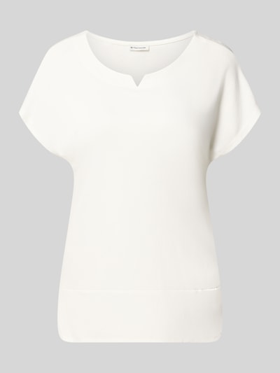 Produktfoto, Regular Fit T-Shirt aus Modal-Mix von Tom Tailor in Weiß mit glatter Oberfläche, Damen T-Shirt von Tom Tailor