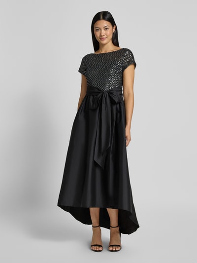 Adrianna Papell Regular fit midi-jurk met sierstrik Zwart - 4