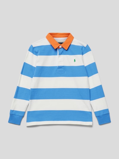 Polo Ralph Lauren Teens Poloshirt in design met lange mouwen en streepmotief Offwhite - 1
