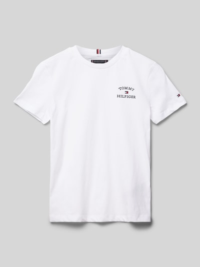 Tommy Hilfiger Teens T-shirt met labelprint Wit - 1