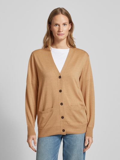 Polo Ralph Lauren Strickjacke mit V-Ausschnitt Camel 4