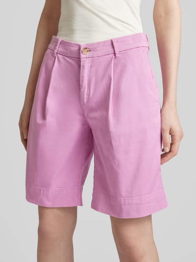 BOSS Orange Regular Fit Shorts mit Bundfalten Modell 'Taggie' Rosa 3