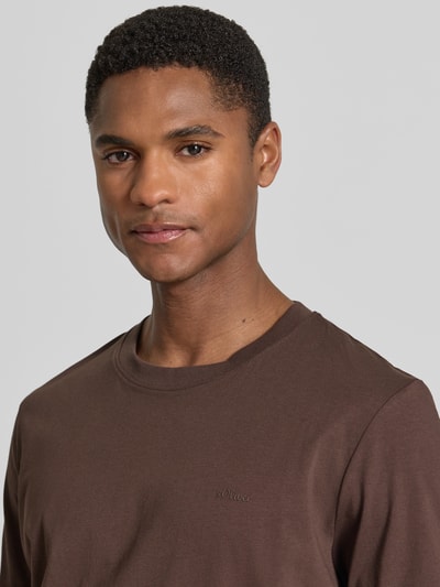 s.Oliver RED LABEL Regular Fit T-Shirt aus reiner Baumwolle Schoko 3