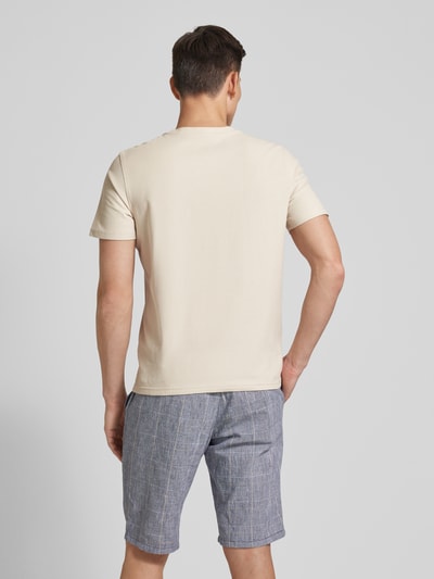 MCNEAL T-shirt met geribde ronde hals Beige - 5