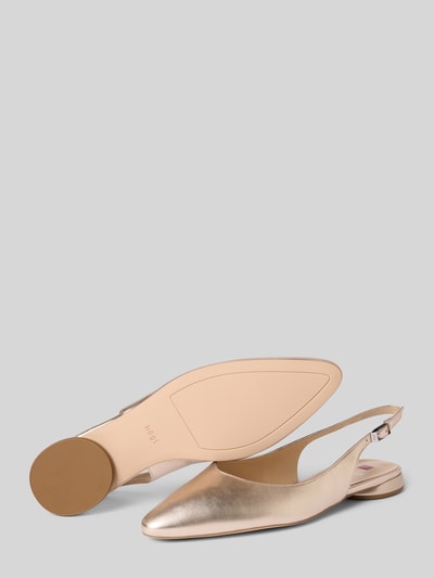 Damesriem HANNA van volnerf rundleer 3 cm | Smalle leren riem voor dames 30mm | Glanzend goud | Beige 90cm
