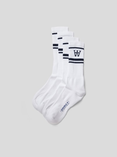 WOOD WOOD Socken mit Logo-Stitching Weiß 1