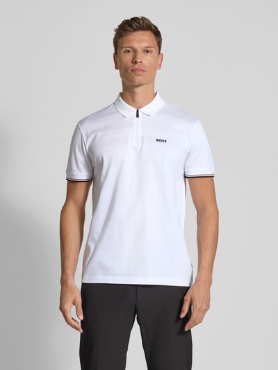 BOSS Green Poloshirt mit Label-Detail Modell 'Philix' Weiss 4