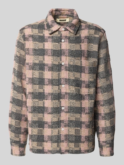 WOODBIRD Koszula casualowa ze wzorem pointelle model ‘Glixto’ Jasnobrązowy 2