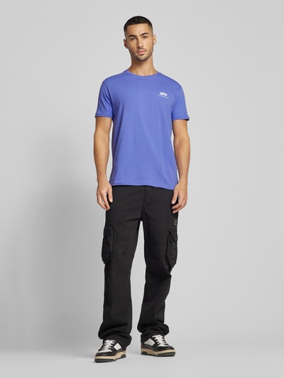 Alpha Industries T-shirt met labelprint, model 'BASIC' Violet - 1