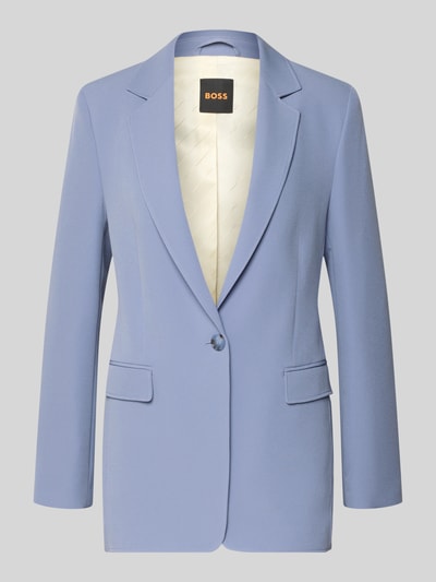 Produktfoto, Taillierter Longblazer mit Reverskragen Modell 'JABLA3' von BOSS Orange, Optik: Unifarben, Regular-Fit, Material: Chiffon