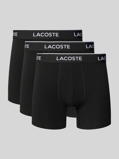 Lacoste Trunks mit elastischem Logo-Bund im 3er-Pack Black 1