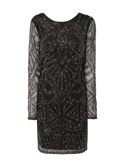 LACE & BEADS Cocktailkleid aus Mesh mit Pailletten Black 2