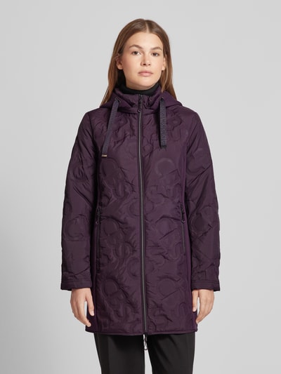 Christian Berg Woman Selection Hybridjacke mit Einsatz aus Scuba und Kapuze Aubergine 4