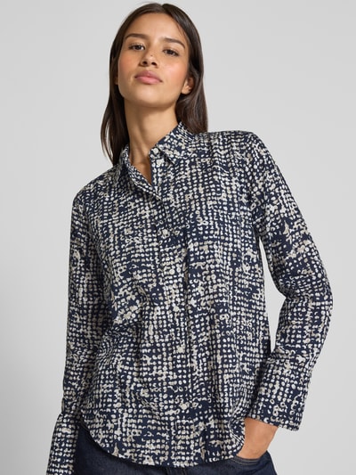 Tom Tailor Regular Fit Hemdbluse aus Baumwoll-Modal-Mix Marine 3