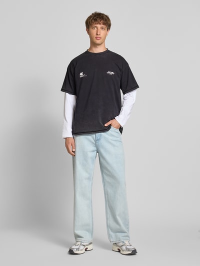 ANOTHER COTTON LAB T-Shirt mit Label-Print Modell 'Signature' Black 1