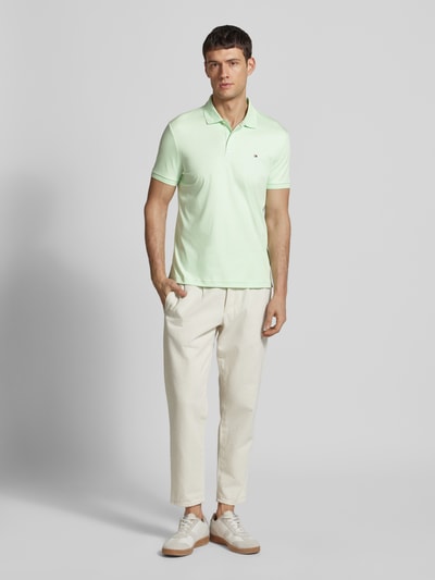 Tommy Hilfiger Regular Fit Poloshirt aus reiner Baumwolle Hellgruen 1